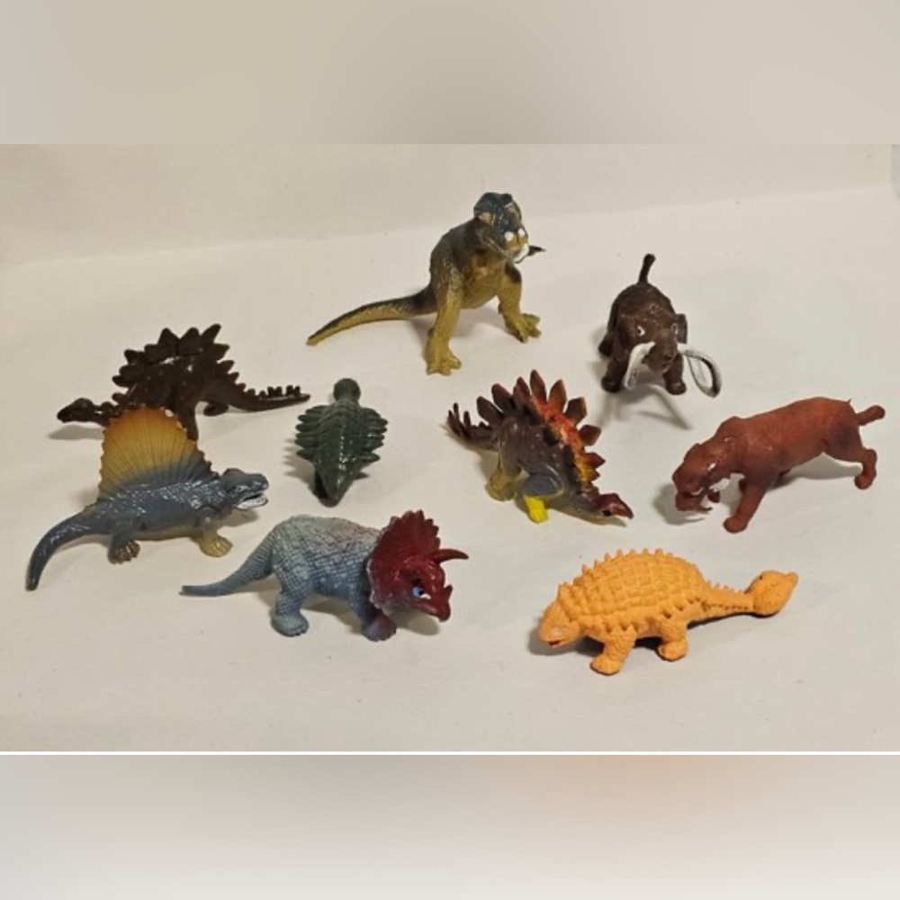 Vintage Marx And Inpro Dinosaur And Prehistoric Toy Figurines (9)